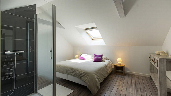 La chambre et la douche italienne